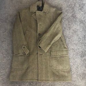 100% wool Ralph Lauren tan oversized pea coat